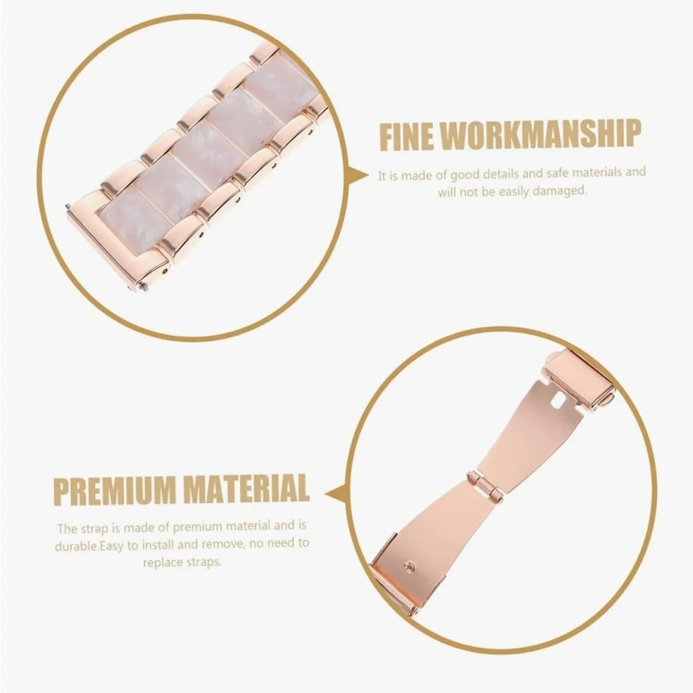 Elegant rose gold/marble inspired Apple Watch Band